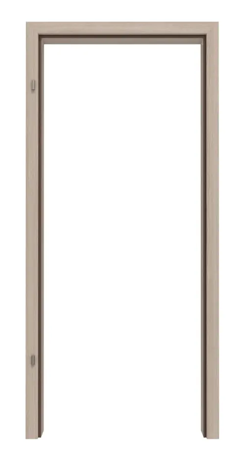 Widok z przodu dąb szary Basic Durat ościeżnica drewniana do drzwi przeciwpożarowych (zaokrąglona krawędź) - Huga