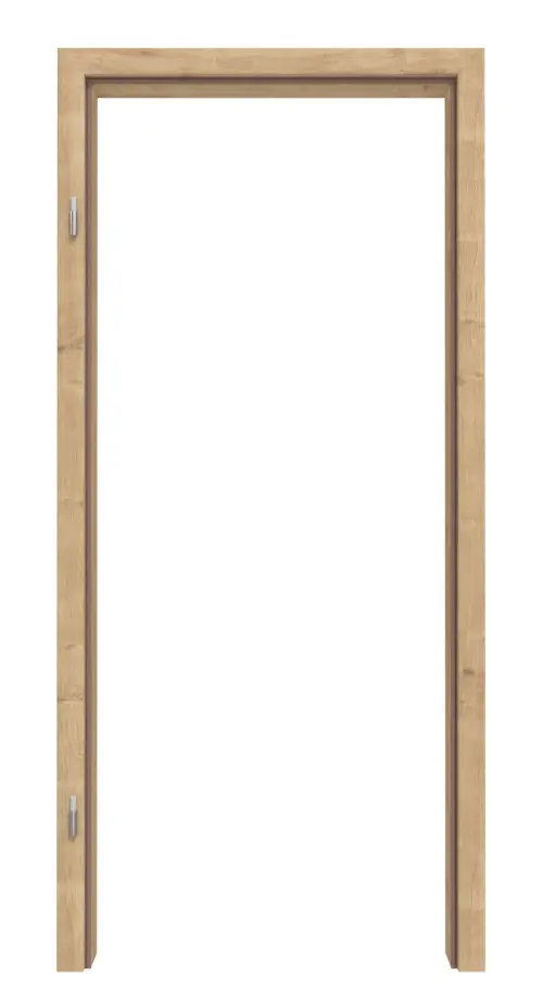 Widok z przodu ościeżnicy HUGA dąb sękaty Durat Basic z zaokrągloną krawędzią