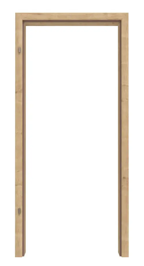 Zdjęcie frontowe ościeżnicy drewnianej dąb sękaty Basic Durat do drzwi przeciwpożarowych (zaokrąglona krawędź) - Huga
