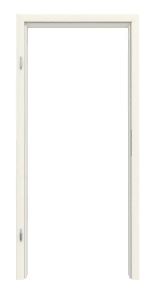 Zdjęcie od przodu ościeżnicy HUGA biały lakier podobny do RAL 9010 z zaokrągloną krawędzią