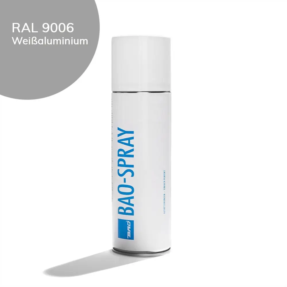 Lakier nawierzchniowy w sprayu białe aluminium RAL 9006 - Bao Chemie