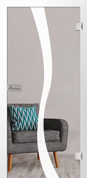 Zdjęcie drzwi szklanych Bergamo Mattprint z motywem matowym - Erkelenz