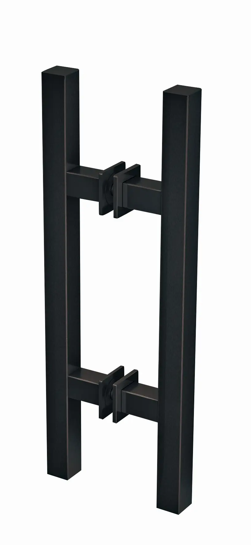 ERKELENZ Para uchwytów drążkowych Milan obustronne prostokątne 400 mm BlackLine