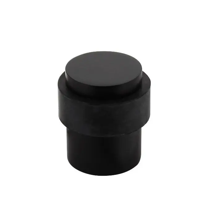 INTERSTEEL Zatrzask do drzwi podłogowych zaokrąglony, kolor czarny matowy, 30 x 40 mm