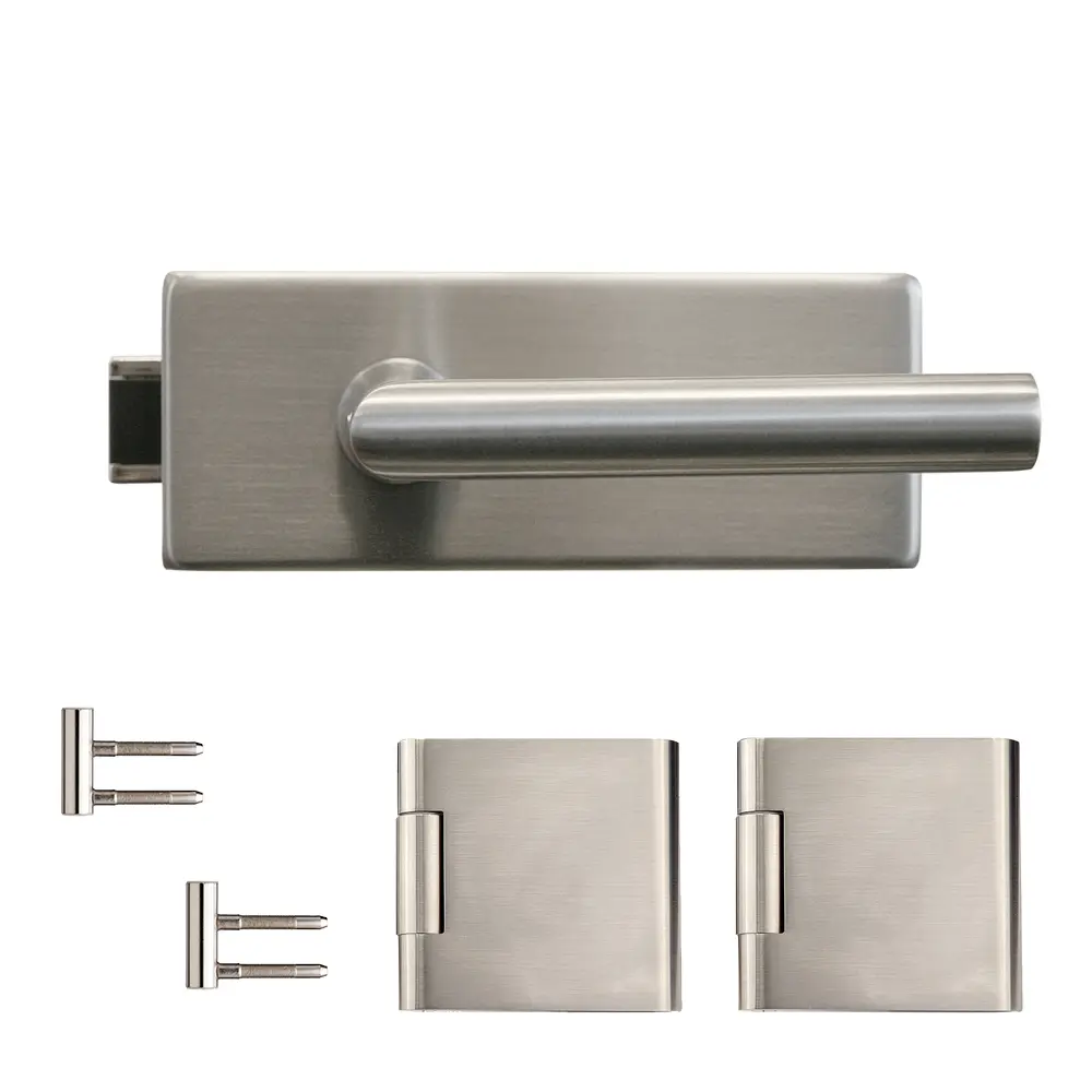 LIENBACHER Zestaw okuć do szkła Business Quatro stal szlachetna, prostokątne