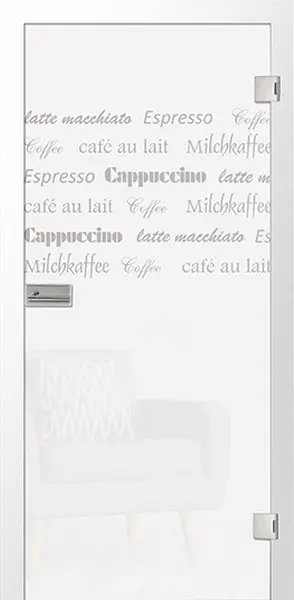 ERKELENZ drzwi szklane Cafe 1 matowe z motywem przezroczystym