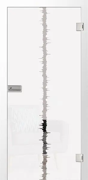 ERKELENZ drzwi szklane Calma matowe z motywem przezroczystym