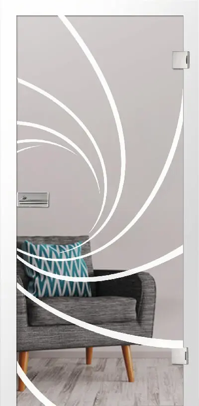 Cristall klasyczne matowe drzwi przeszklone z motywem matowym - Erkelenz