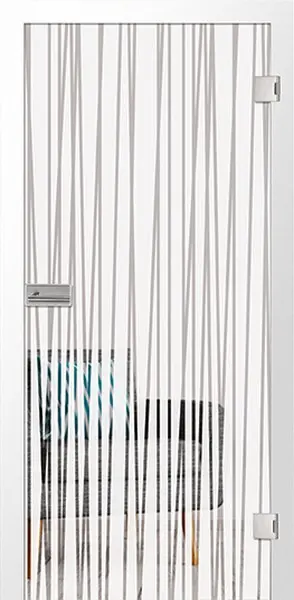 ERKELENZ drzwi szklane Curtain matowe z motywem przezroczystym