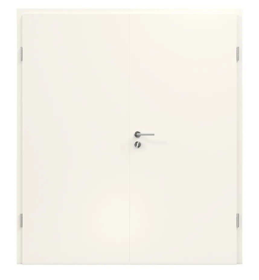 Zdjęcie: drzwi dwuskrzydłowe biały lakier RAL 9010 Premium wraz z ościeżnicą