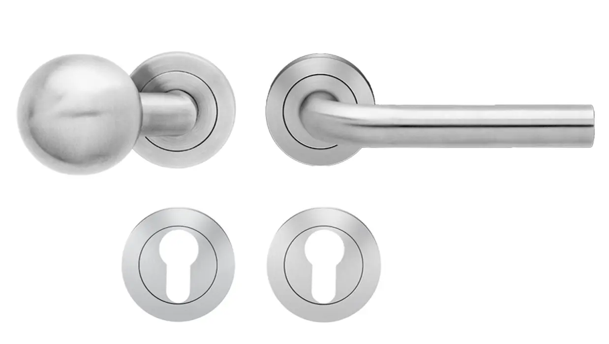 KARCHER design Malta ER25 stal nierdzewna matowa rozeta okrągła klamko-gałka