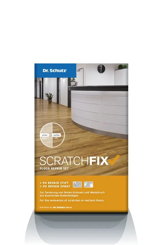 Widok zestawu Scratch Fix Floor Repair do paneli winylowych i podłóg z designem - Dr. Schutz