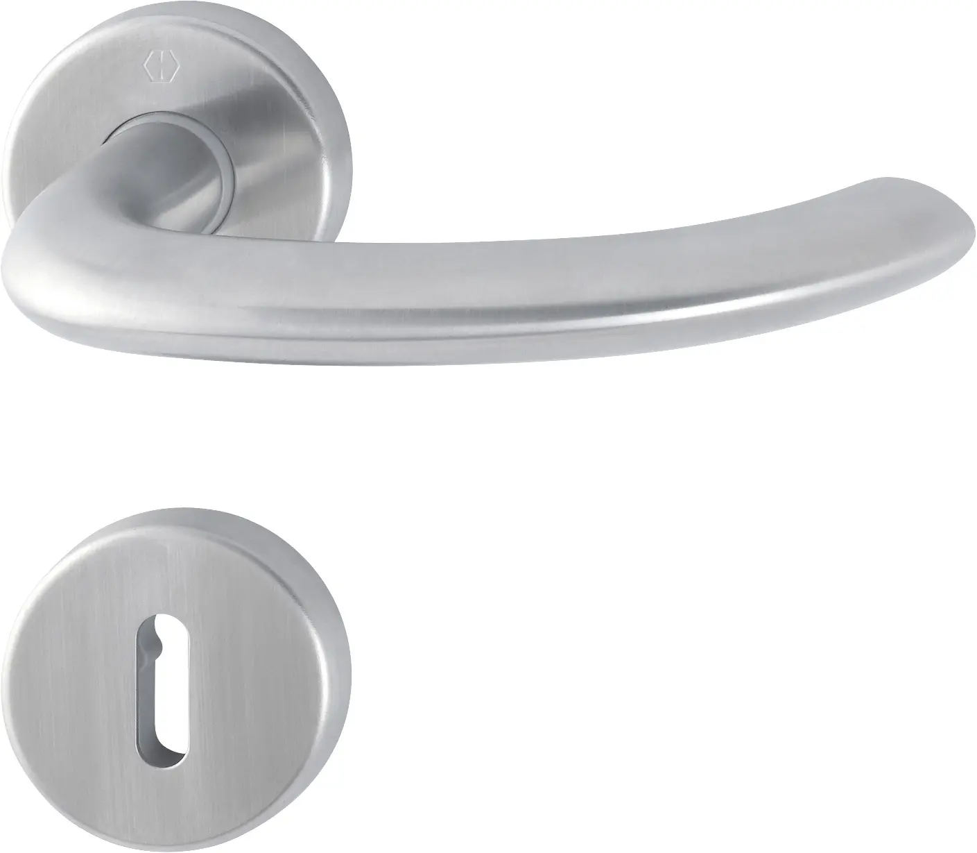 Zdjęcie 4 klamki Marseille stal szlachetna okrągła rozeta - HOPPE