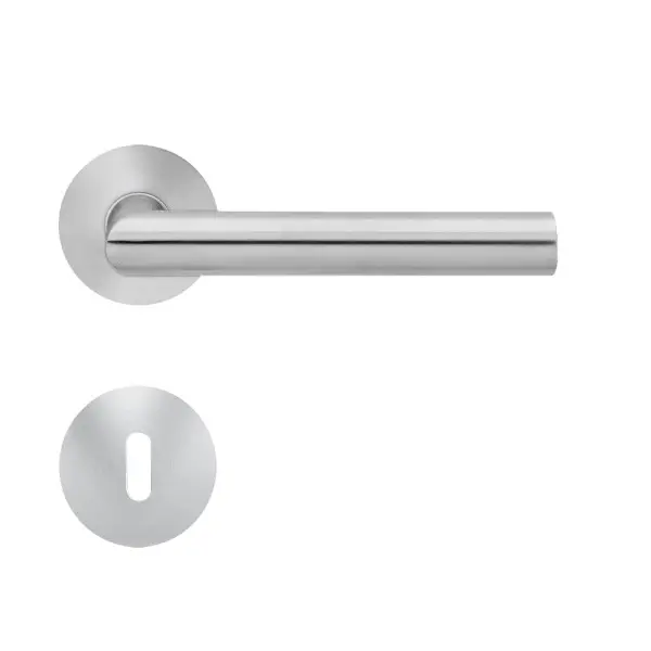 Slim Style E900 Magneto stal nierdzewna matowa okrągła płaska rozeta zestaw do drzwi pokojowych BB - Karcher design