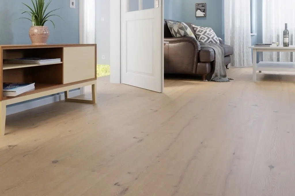 Dąb rustykalny Cappuccino deska w stylu wiejskim Light parkiet lakier matowy - Interio Milieu Welt_02