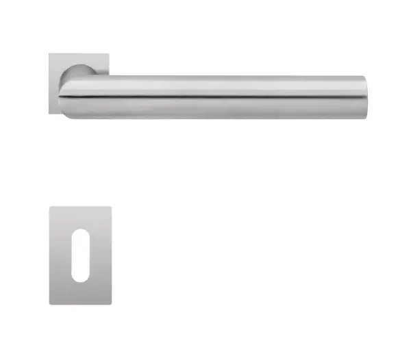 Rhodos ER28 Q Mini stal nierdzewna matowa rozeta kwadratowa zestaw do drzwi pokojowych BB - Karcher design