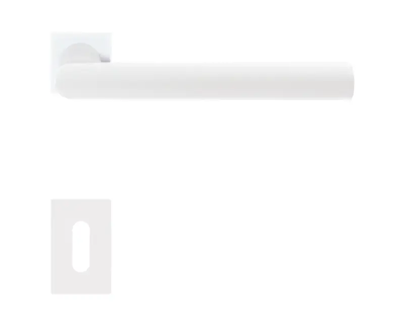 KARCHER design klamka drzwiowa Rhodos ER28 Q Mini polaris biały rozeta kwadratowa