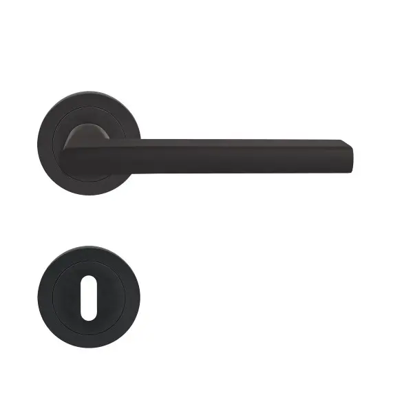 Montana ER54 kosmos czarny rozeta okrągła zestaw do drzwi pokojowych BB - Karcher design