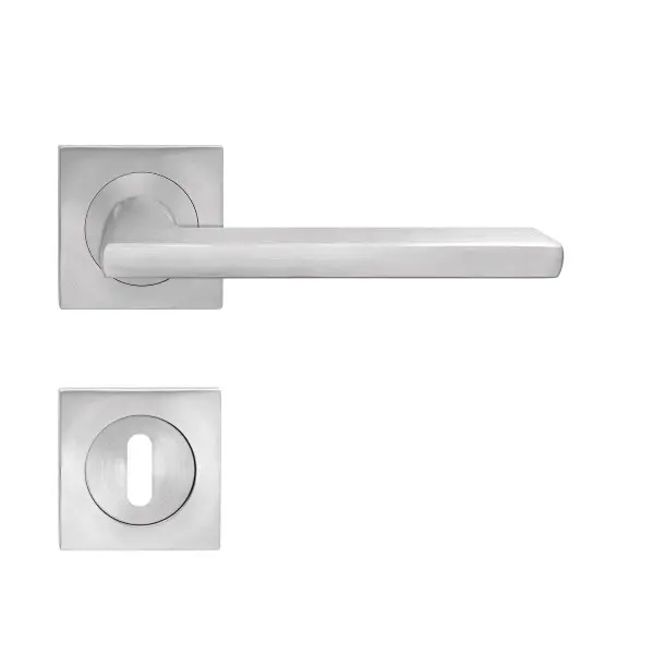 Montana ER54 Q stal nierdzewna matowa rozeta kwadratowa zestaw do drzwi pokojowych BB - Karcher design