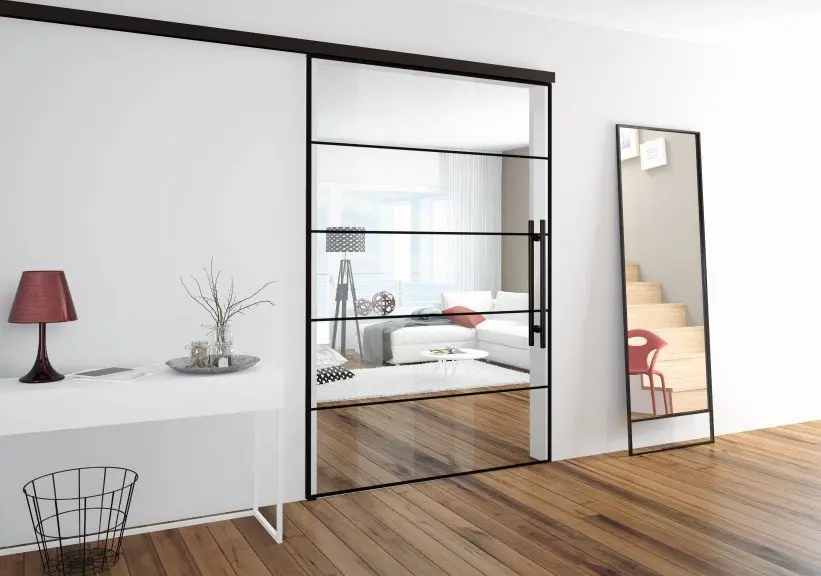 System drzwi przesuwnych ERKELENZ do drzwi całoszklanych Dorma Muto Comfort M 60 BLACK