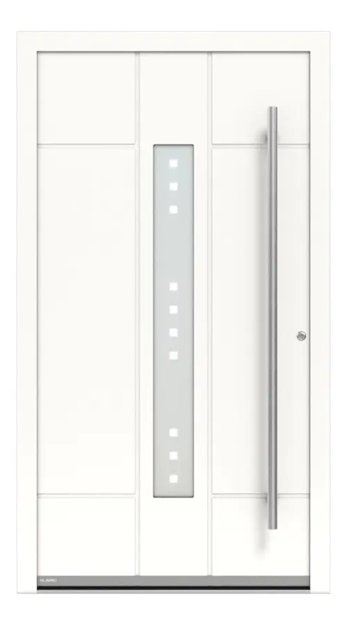 Höning Haustür Schüco Rocket 6 AT75-ea RAL 9016 glatt-RAL 9016 glatt Frontansicht außen