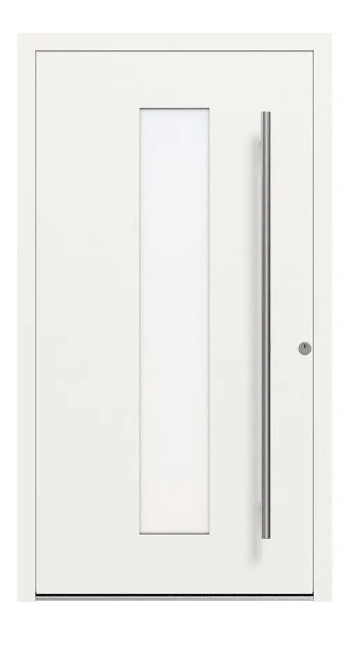 Kneer Haustür Alu AT72 1AF 701 RAL 9016-RAL 9016 Frontansicht außen