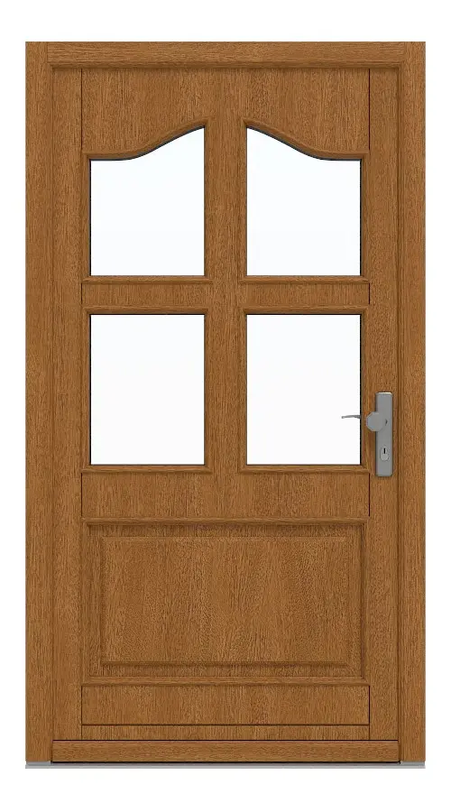 Kneer Haustür Holz 301 Meranti LAS-31-01-Meranti LAS-31-01 Frontansicht außen