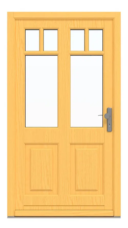Kneer Haustür Holz 302 Kiefer LAS-12-09-Kiefer LAS-12-09 Frontansicht außen
