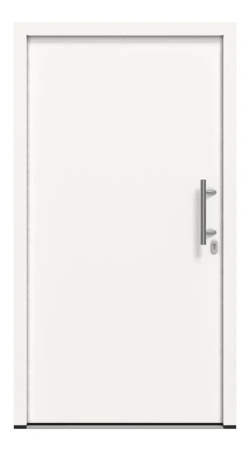 Frontansicht außen von Haustür Thermo46 Motiv 010 in RAL 9016