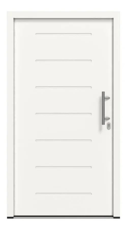 Frontansicht außen von Haustür Thermo46 Motiv 015 in RAL 9016