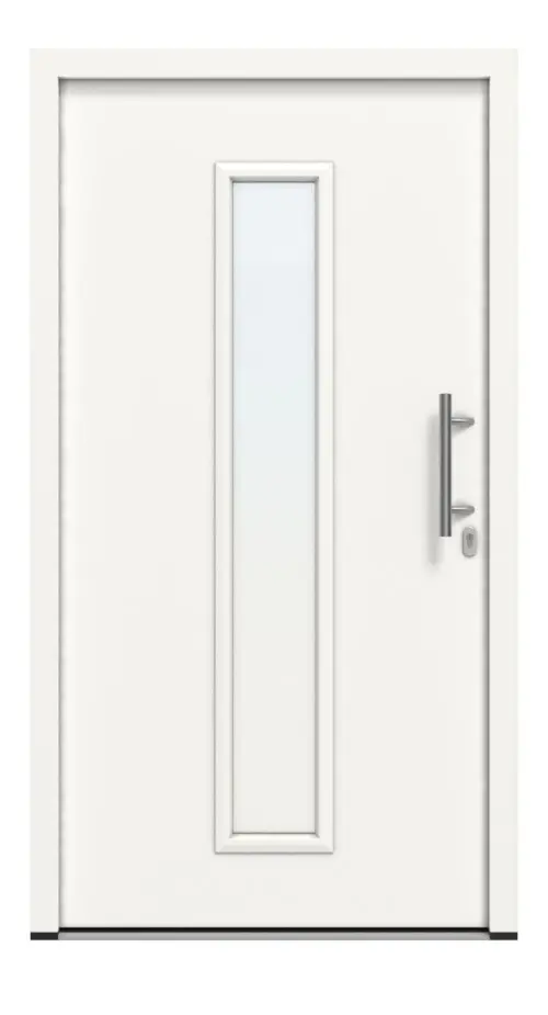 Frontansicht außen von Haustür Thermo46 Motiv 020 in RAL 9016
