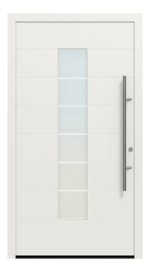 Hörmann Haustür ThermoSafe 689 RAL 9016-RAL 9016 Frontansicht außen