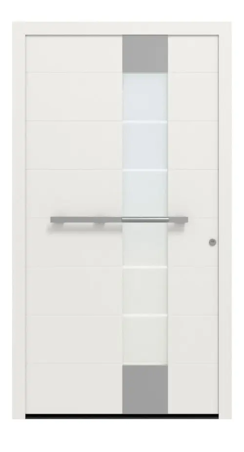 Hörmann Haustür ThermoSafe 697 RAL 9016-RAL 9016 Frontansicht außen