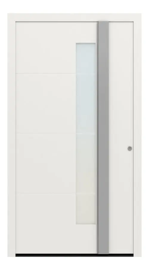 Hörmann Haustür ThermoSafe 879 RAL 9016-RAL 9016 Frontansicht außen