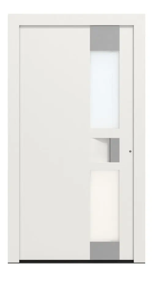 Hörmann Haustür ThermoCarbon 302 RAL 9016-RAL 9016 Frontansicht außen