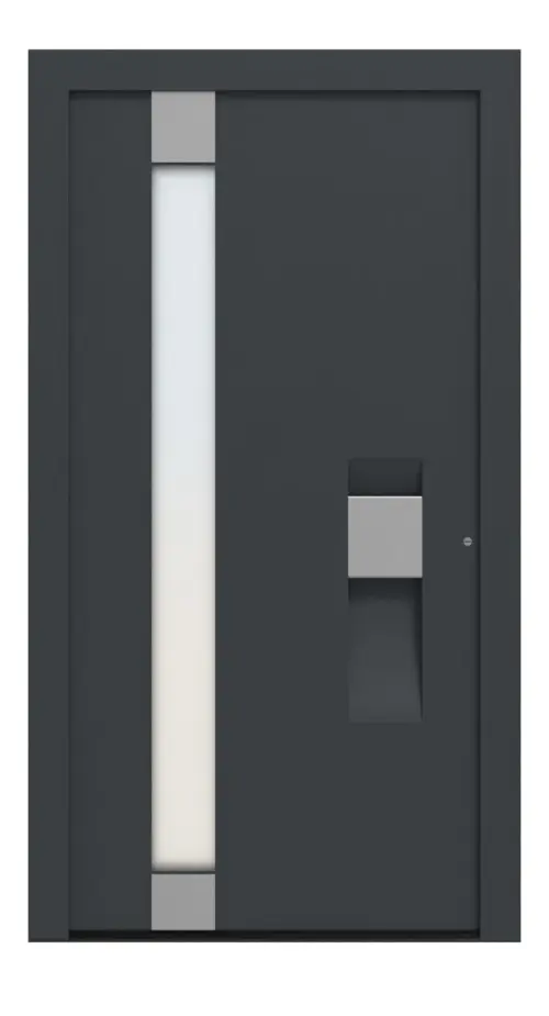 Hörmann Haustür ThermoCarbon 306 RAL 7016-RAL 7016 Frontansicht außen