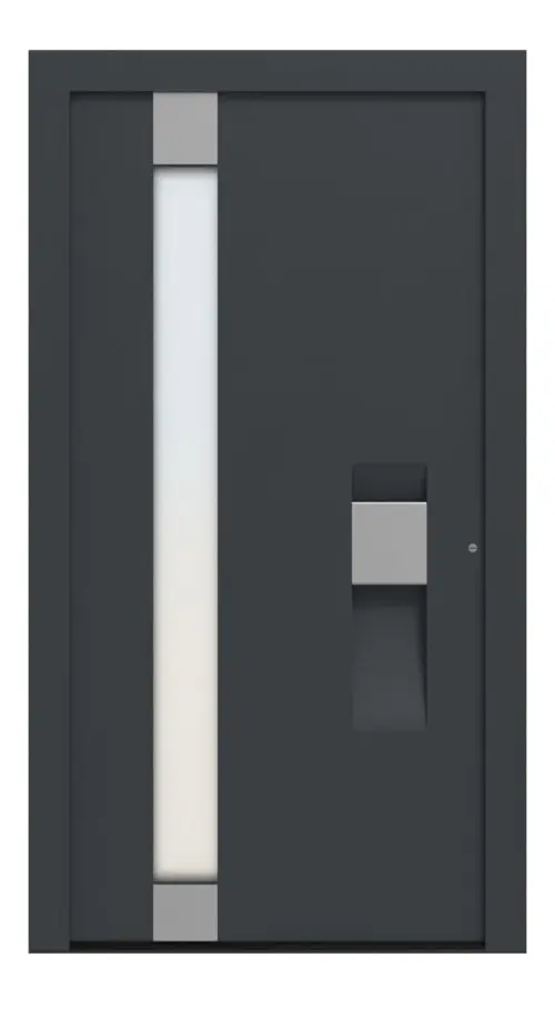 Hörmann Haustür ThermoCarbon 306 RAL 7016-RAL 9016 Frontansicht außen