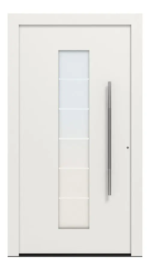 Hörmann Haustür ThermoCarbon 504 RAL 9016-RAL 9016 Frontansicht außen