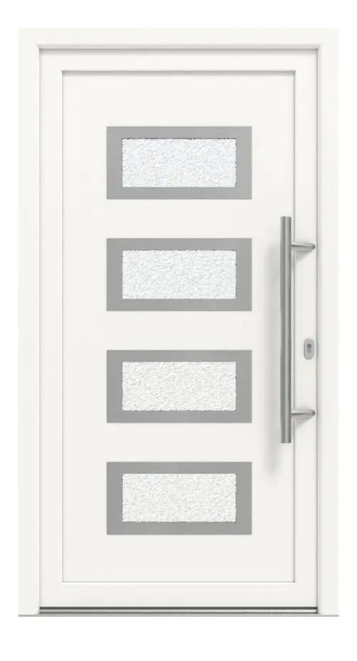 Meeth Haustür Signum PVC 92 RAL 9016-RAL 9016 Frontansicht außen