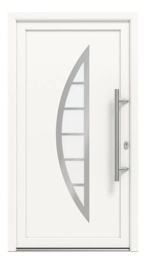 Meeth Haustür Signum Exklusiv PVC 28 RAL 9016-RAL 9016 Frontansicht außen