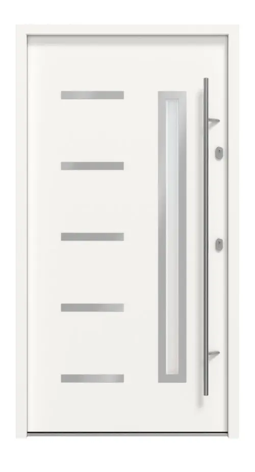 Haustür System S68 2ZA Juventus RAL 9016-RAL 9016 Frontansicht außen