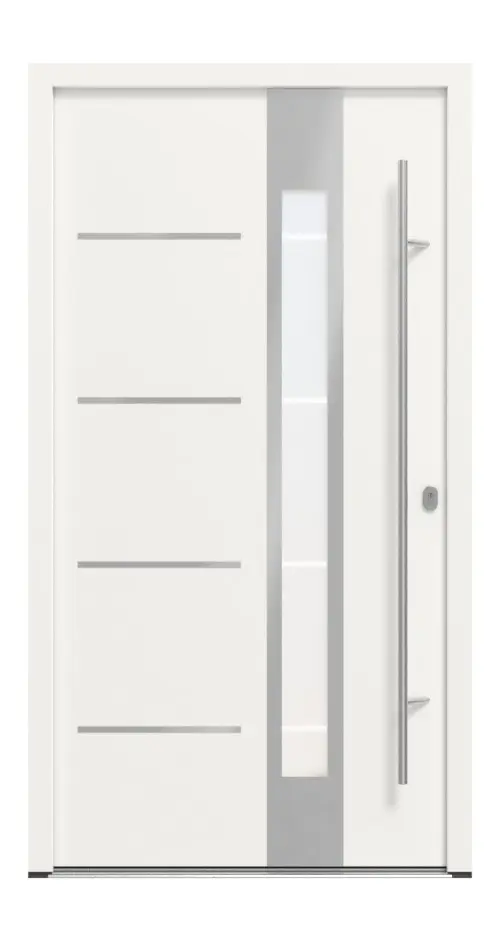 Haustür System S68 ZL ARCTIC Luna RAL 9016-RAL 9016 Frontansicht außen
