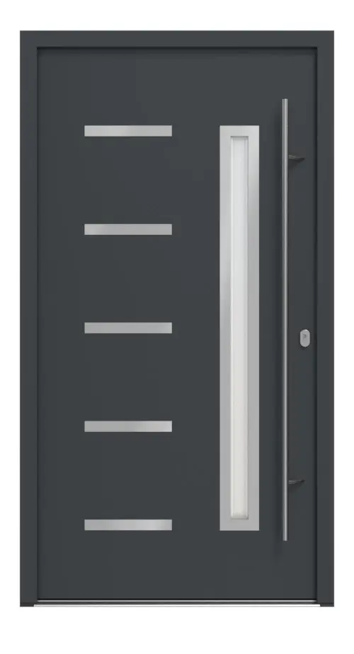 Haustür System S68 ZL ARCTIC Juventus RAL 7016-RAL 7016 Frontansicht außen