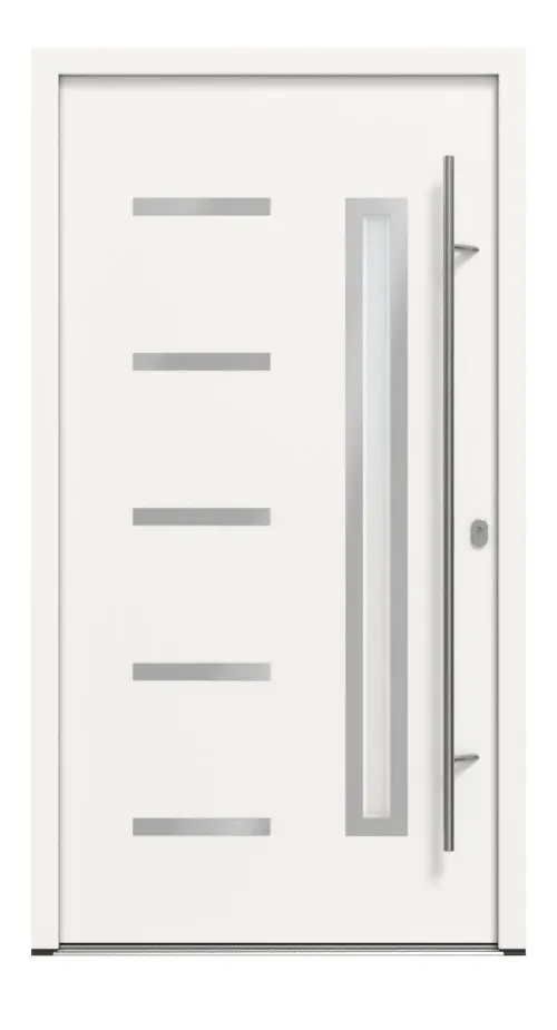 Haustür System S68 ZL ARCTIC Juventus RAL 9016-RAL 9016 Frontansicht außen