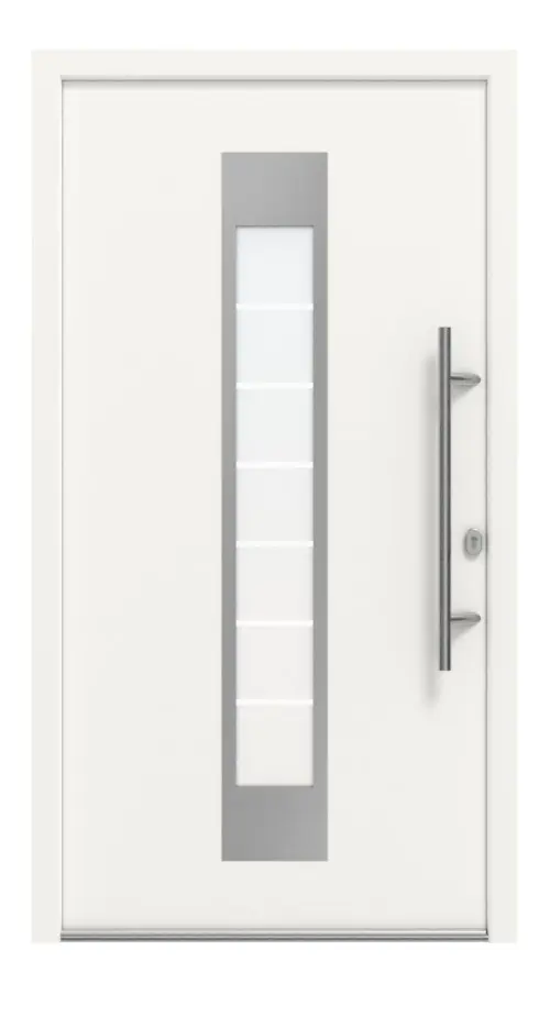 Haustür Smart AL-608 RAL 9016-RAL 9016 Frontansicht außen