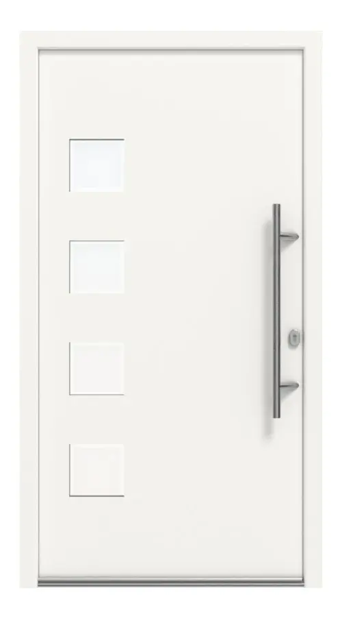 Haustür Smart AL-105 RAL 9016-RAL 9016 Frontansicht außen