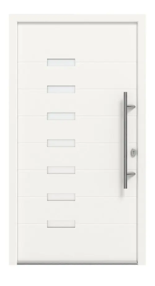 Haustür Smart X-812 RAL 9016-RAL 9016 Frontansicht außen