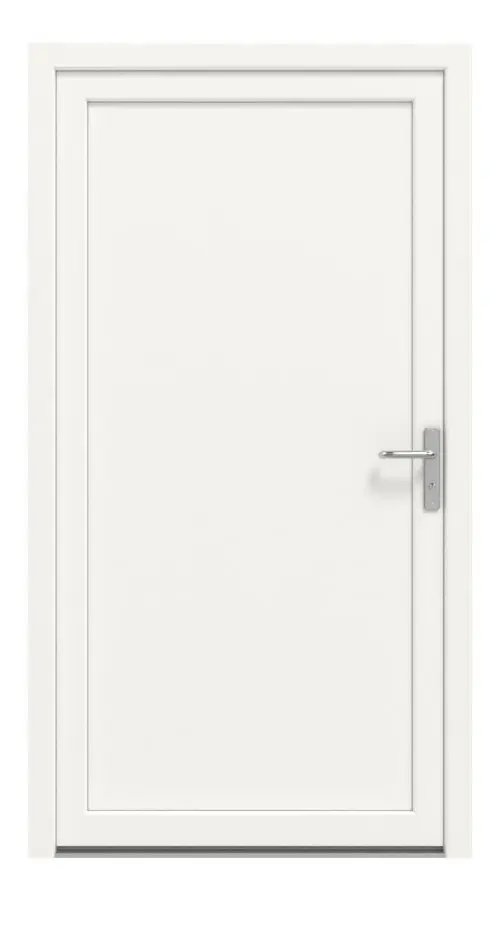 Frontansicht außen von Kunststoff Nebeneingangstür Comfort F001 in RAL 9016