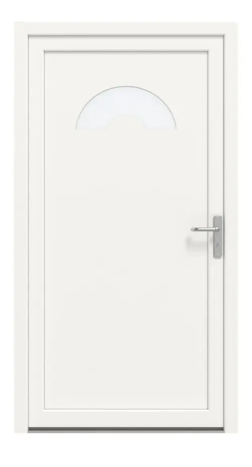 Frontansicht außen von Kunststoff Nebeneingangstür Comfort F010 in RAL 9016