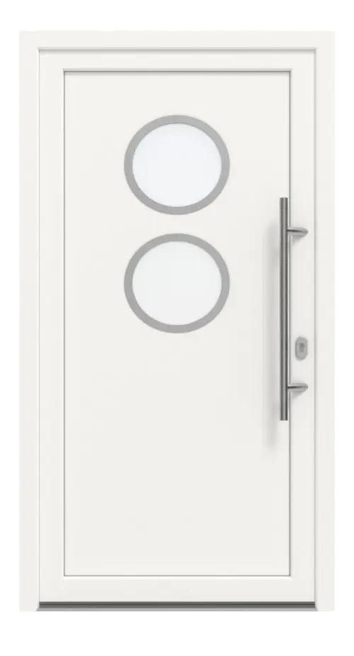 Haustür Kunststoff Premium F020 RAL 9016-RAL 9016 Frontansicht außen